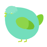 A mint and grass chicken