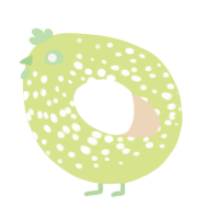 A lemon and cream chicken with a speckle pattern