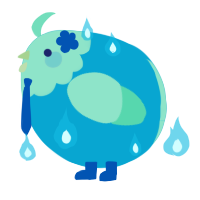 A cerulean and mint chicken with a head pattern