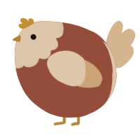 A russet and beige chicken with a head pattern