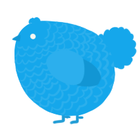 A sky chicken with a lace pattern