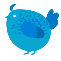 A cerulean and sapphire chicken with a half-lace pattern