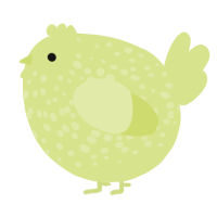 A lemon chicken with a speckle pattern