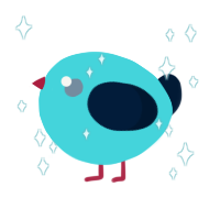 A aqua and tumblr chicken