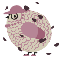 A honey and maroon chicken with a lace pattern