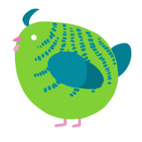 A grass and sea chicken with a half-bar pattern