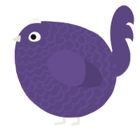 A overcast chicken with a lace pattern