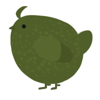 A olive chicken with a speckle pattern