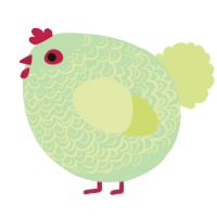 A gluppy and lemon chicken with a double-lace pattern