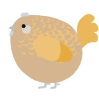 A beige and honey chicken with a half-lace pattern