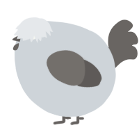 A mist and grey chicken