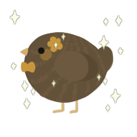 A bark chicken with a bar pattern