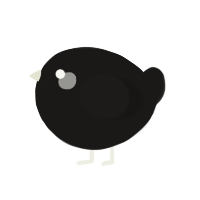 A sable chicken
