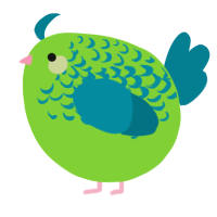 A grass and sea chicken with a half-lace pattern