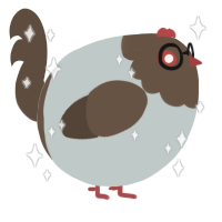 A silver and bark chicken with a head pattern