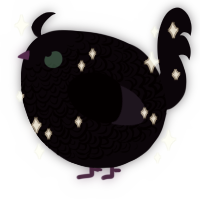 A white chicken with a double-lace pattern