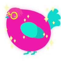 A amethyst and sapphire chicken