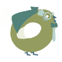A chartreuse and apple chicken