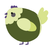 A olive and lemon chicken with a head pattern