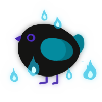 A black and sea chicken