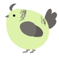 A apple and grey chicken with a neck-band pattern