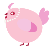 A rose and pink chicken