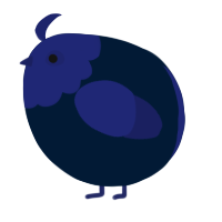 A tumblr and navy chicken with a head pattern