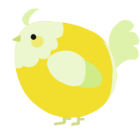 A yellow and apple chicken with a head pattern