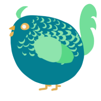 A sea and spring chicken with a half-lace pattern