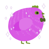 A orchid chicken with a bar pattern