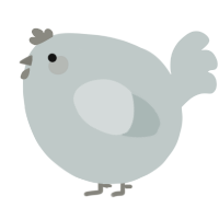 A silver chicken