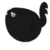 A sable chicken with a lace pattern