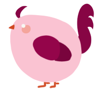 A rose and maroon chicken