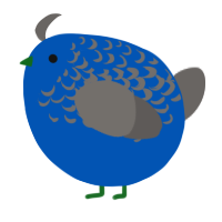 A ultramarine and grey chicken with a half-lace pattern