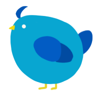 A cerulean and ultramarine chicken