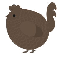 A bark chicken with a lace pattern