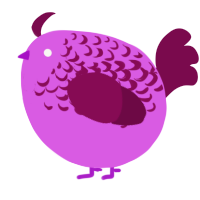 A orchid and wine chicken with a half-lace pattern