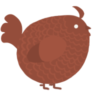A russet chicken with a lace pattern