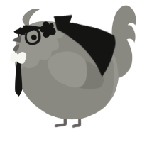 A ash chicken with a head pattern