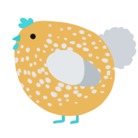 A honey and mist chicken with a speckle pattern