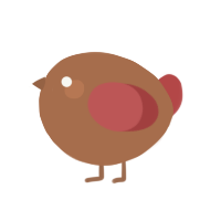 A brown and red chicken