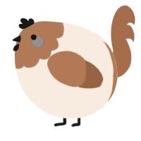 A cream and brown chicken with a head pattern