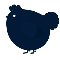 A tumblr chicken with a neck-speckle pattern