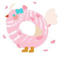 A rose and cream chicken with a bar pattern