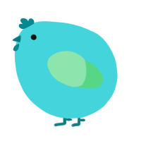 A aqua and spring chicken