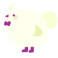 A mist and gluppy chicken with a bar pattern