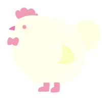 A mist and apple chicken with a lace pattern