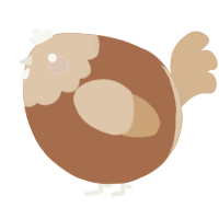 A brown and beige chicken with a head pattern