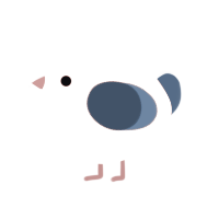 A sea and beige chicken