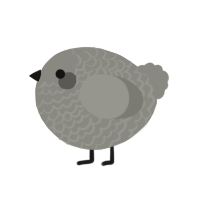 A ash chicken with a lace pattern